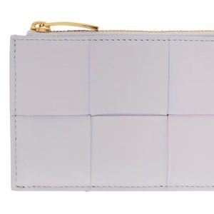 BOTTEGA VENETA Purple Cassette Card Holder